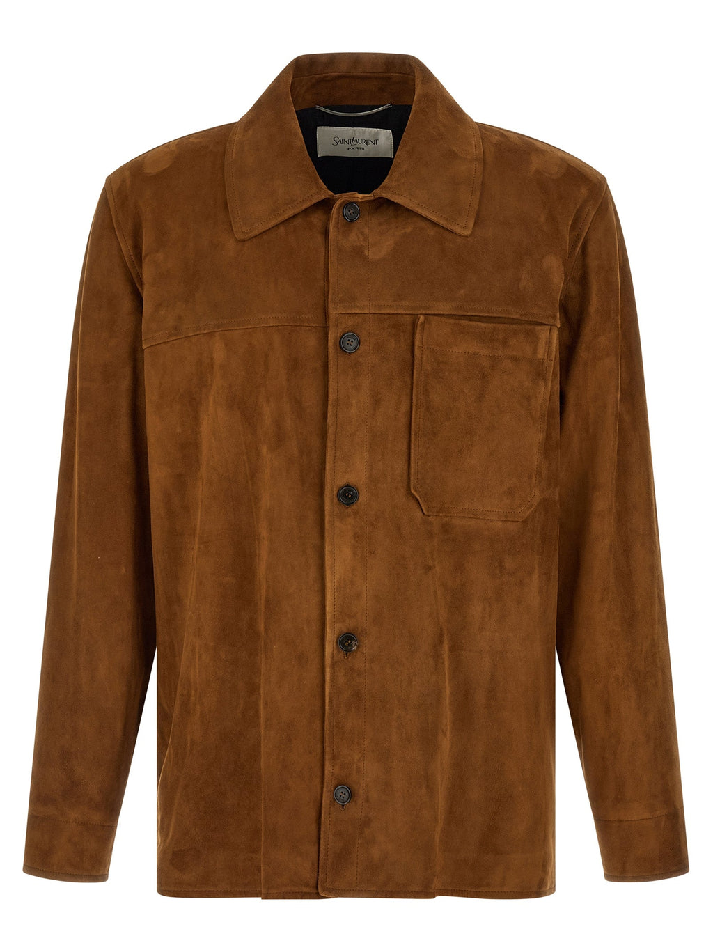 Saint Laurent Brown Lamb Leather Leather Jacket