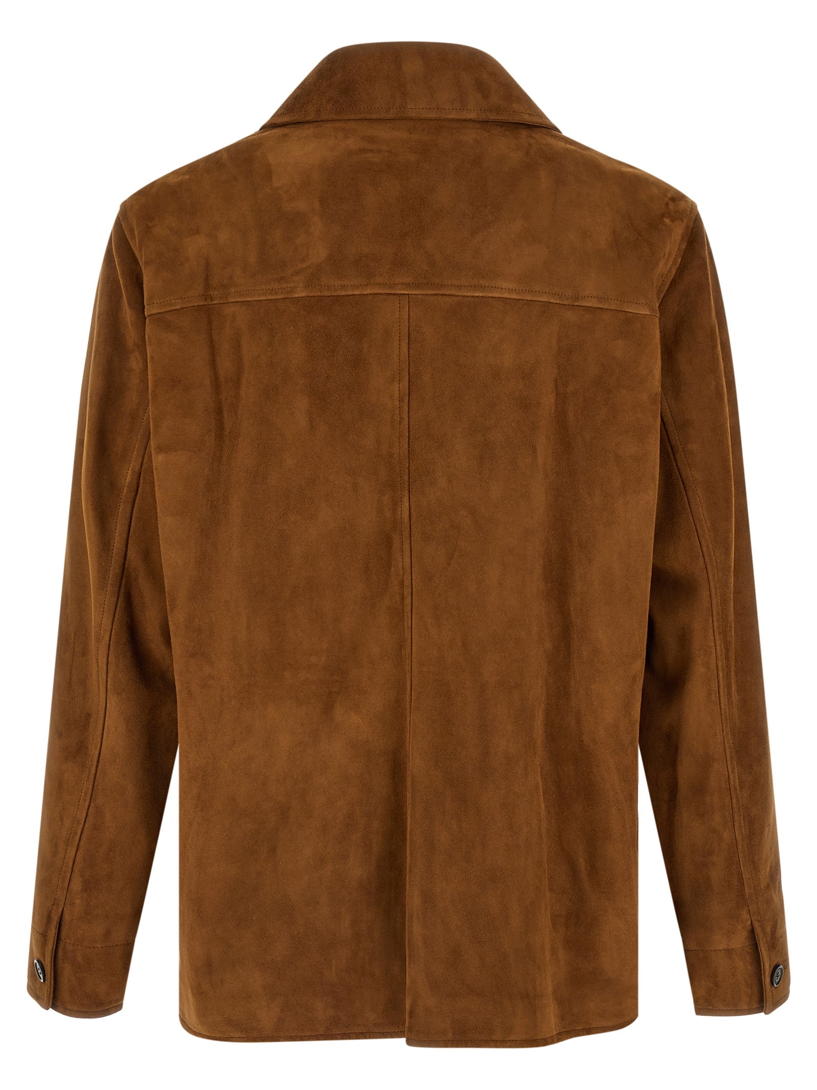 Saint Laurent Brown Lamb Leather Leather Jacket