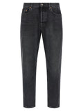 Saint Laurent Black Cotton Straight-Leg Jeans