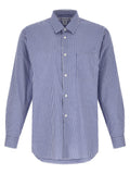 Comme Des Garçons Blue Cotton Blouse