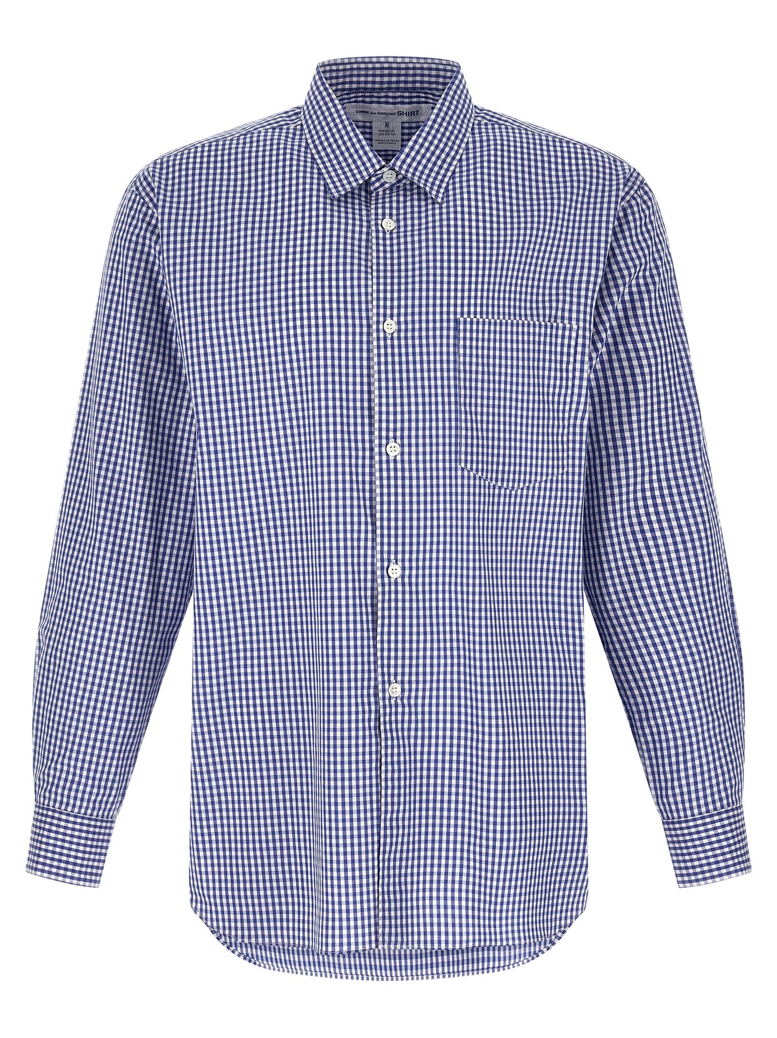 Comme Des Garçons Blue Cotton Blouse
