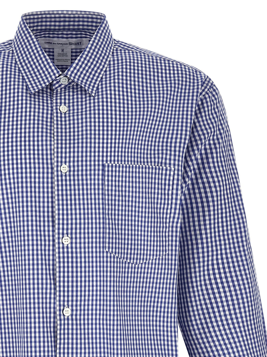 Comme Des Garçons Blue Cotton Blouse