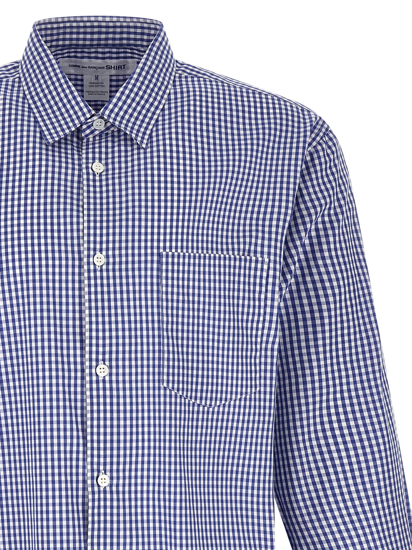 Comme Des Garçons Blue Cotton Blouse