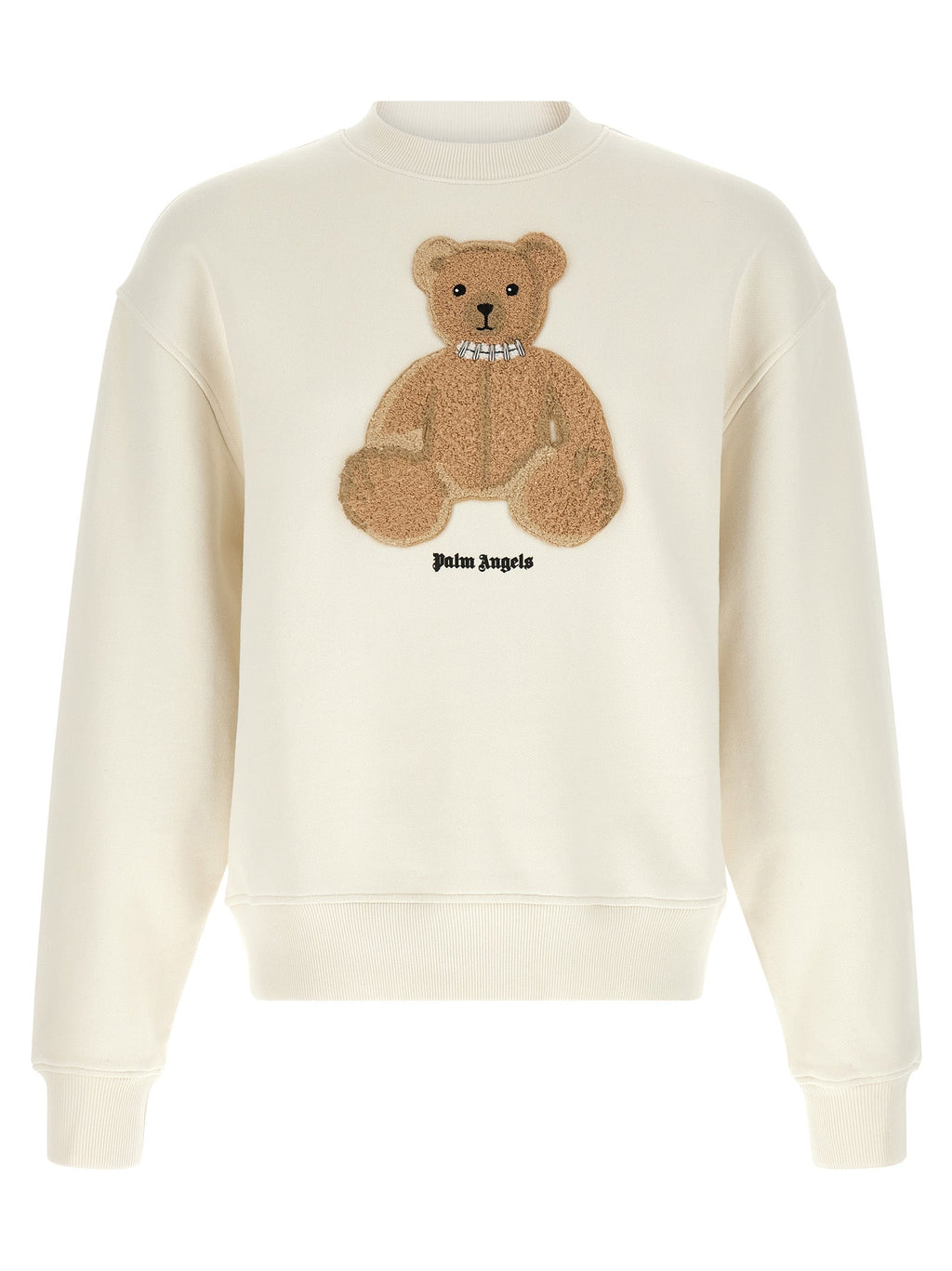 Palm Angels White Cotton Sweatshirt