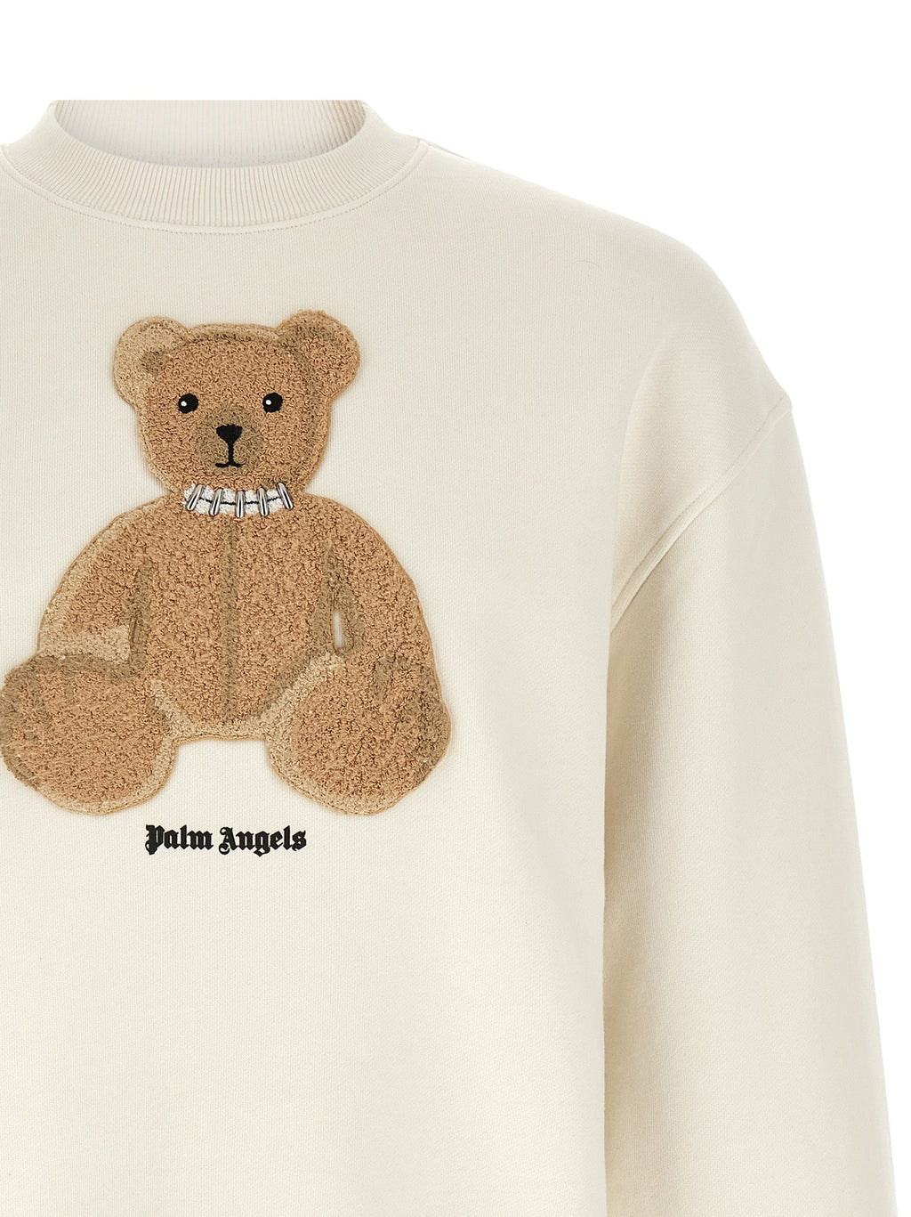 Palm Angels White Cotton Sweatshirt