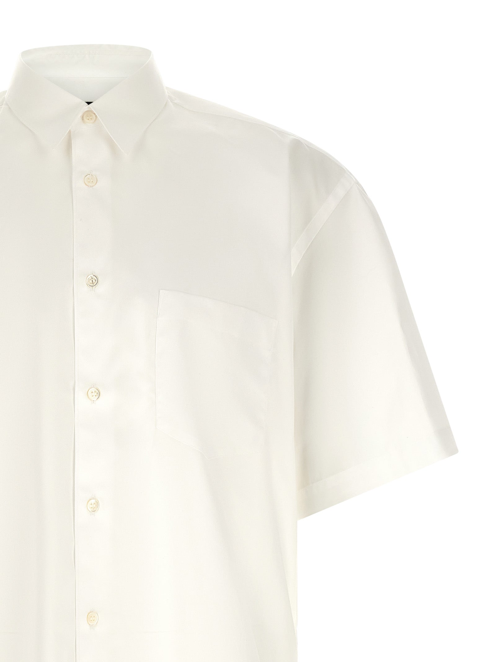 Comme Des Garçons White Cotton Blouse
