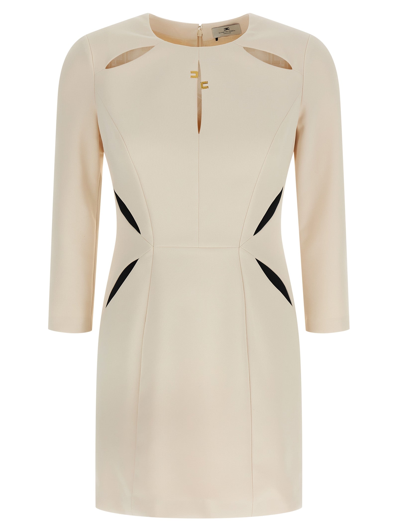 Elisabetta Franchi Bicolor Polyester Short Dress