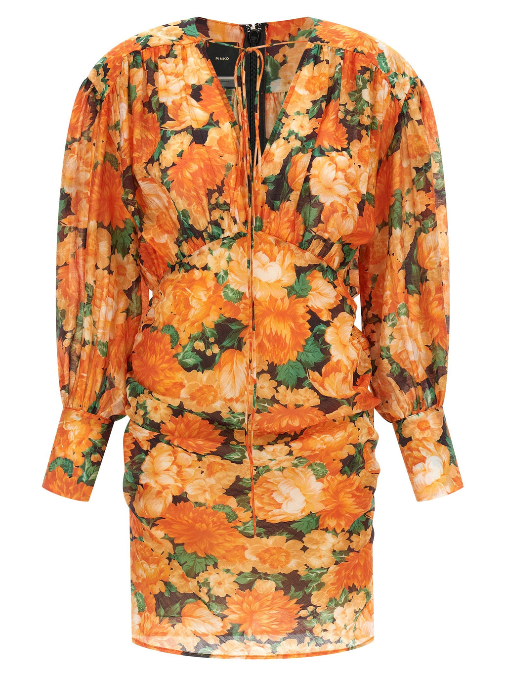 PINKO Orange Lyocell Short Dress