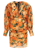 PINKO Orange Lyocell Short Dress
