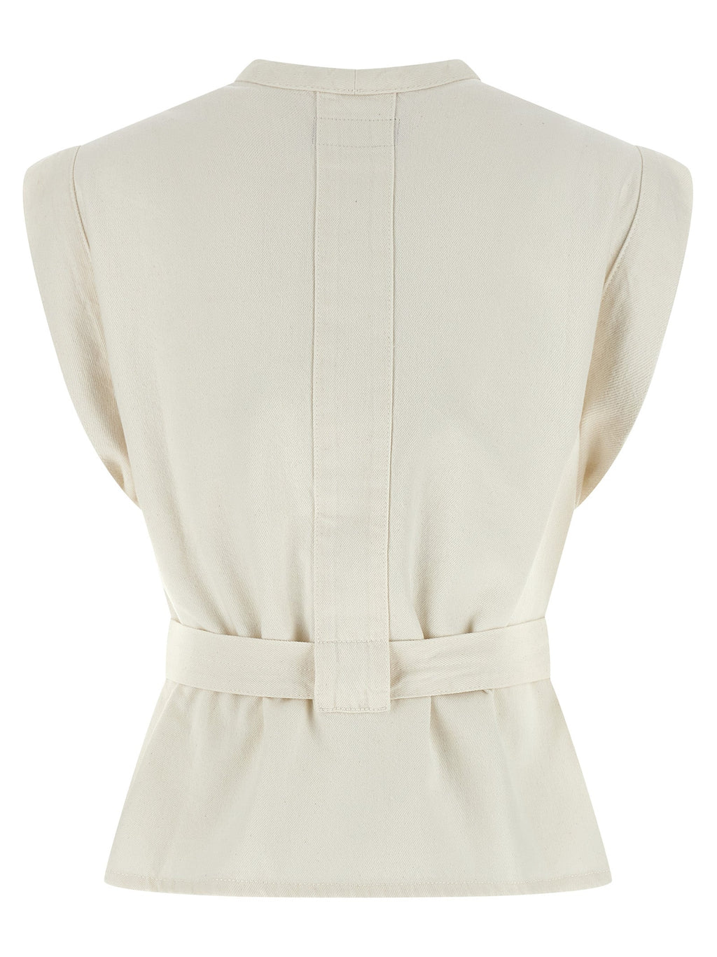 Lemaire White Cotton Sleeveless Jacket