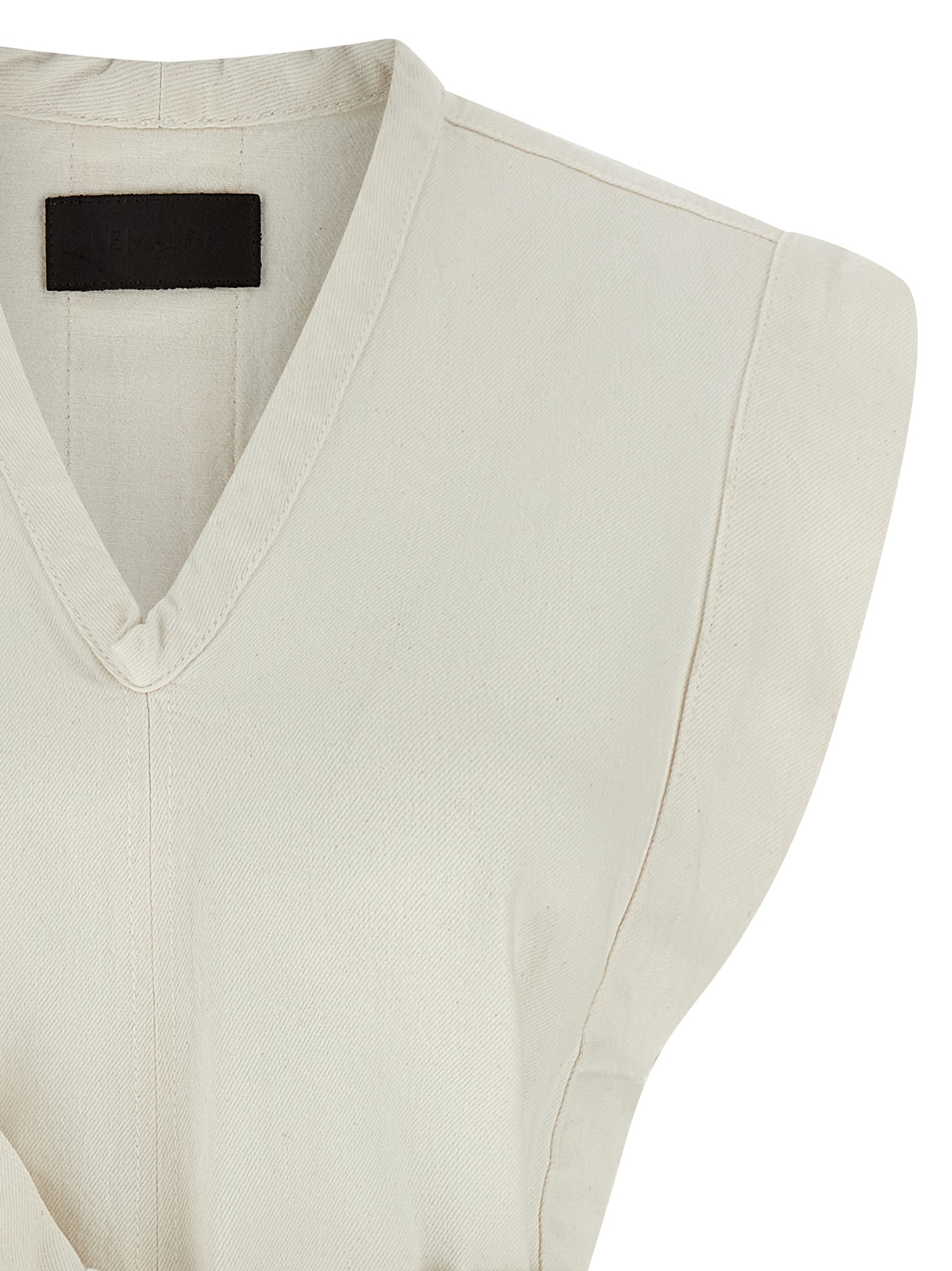 Lemaire White Cotton Sleeveless Jacket