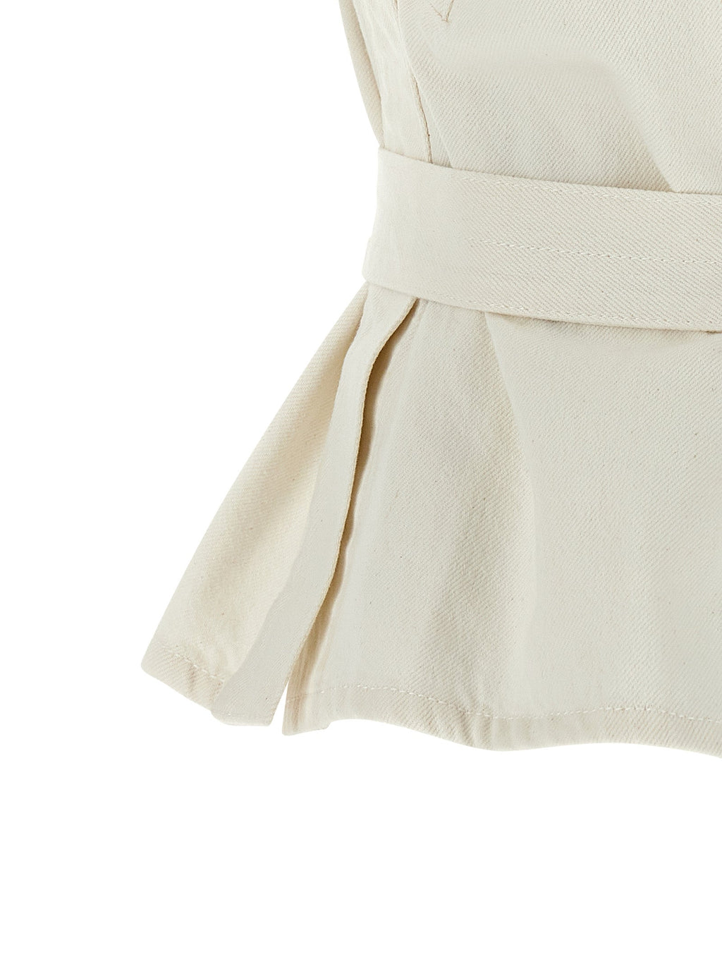 Lemaire White Cotton Sleeveless Jacket