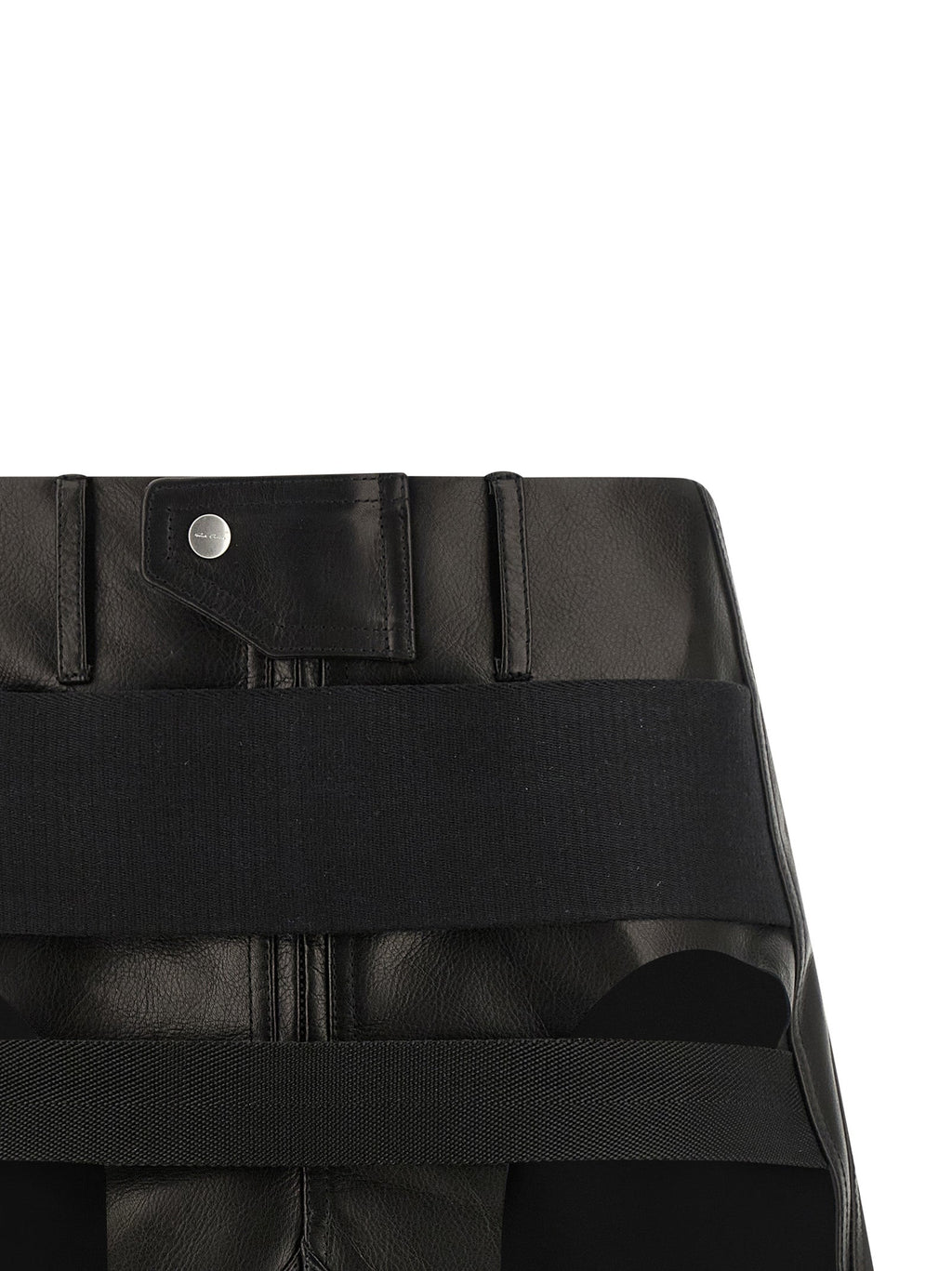 Rick Owens Black Calfskin Long Skirt