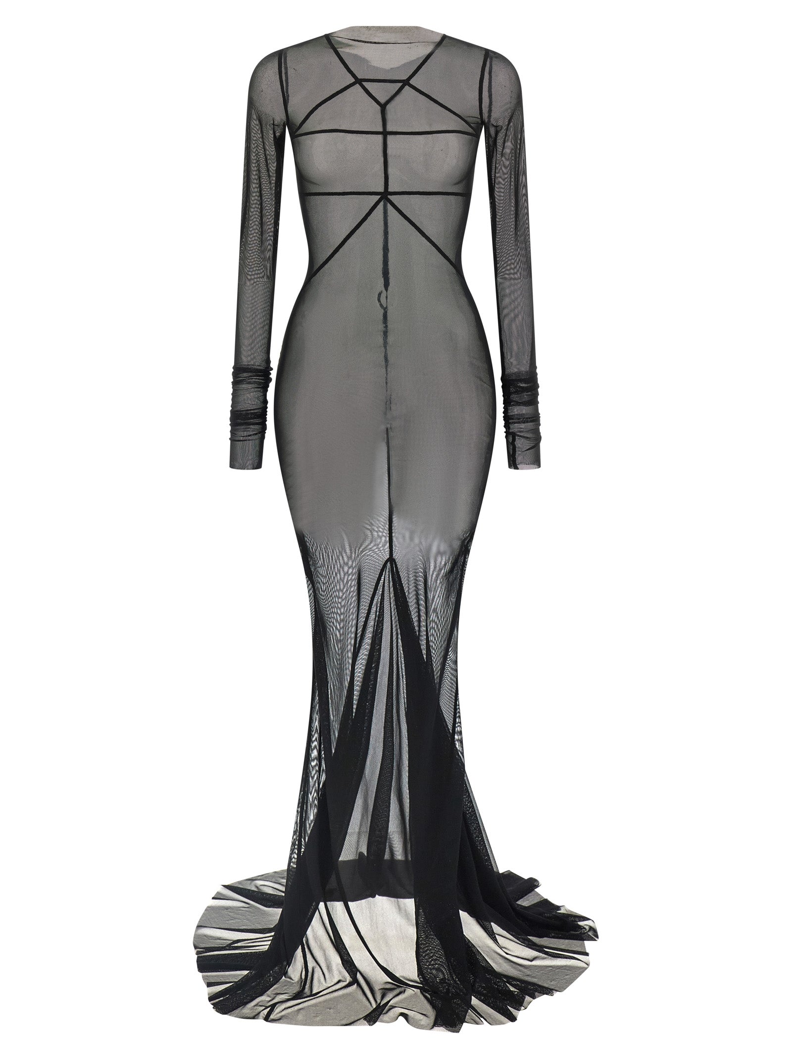 Rick Owens Black Nylon Long Dress