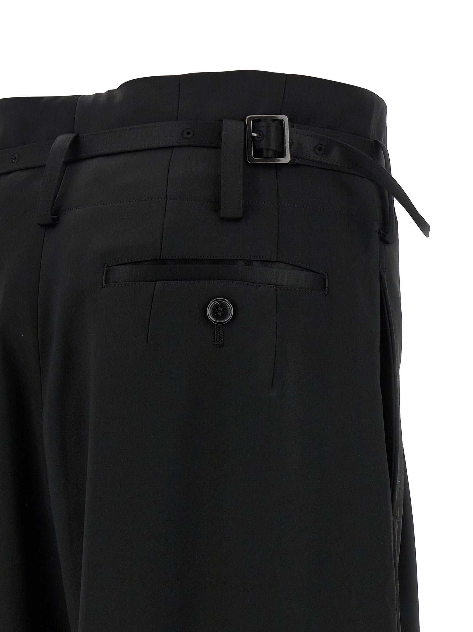 Junya Watanabe Black Acetate Flared Pants
