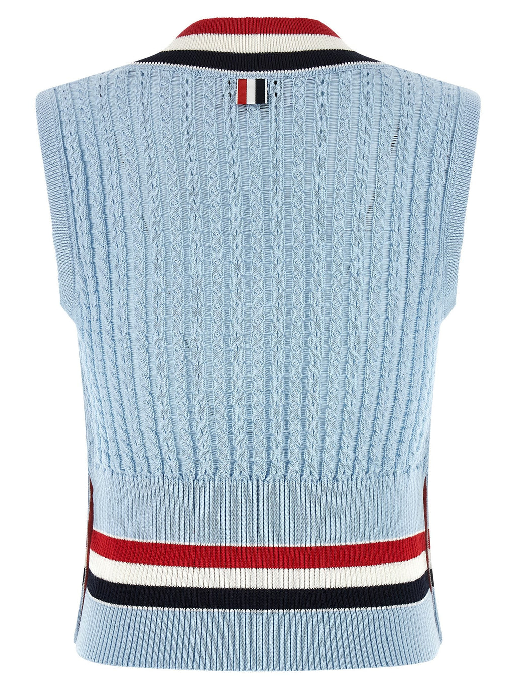 Thom Browne Blue Cotton Sleeveless Jacket