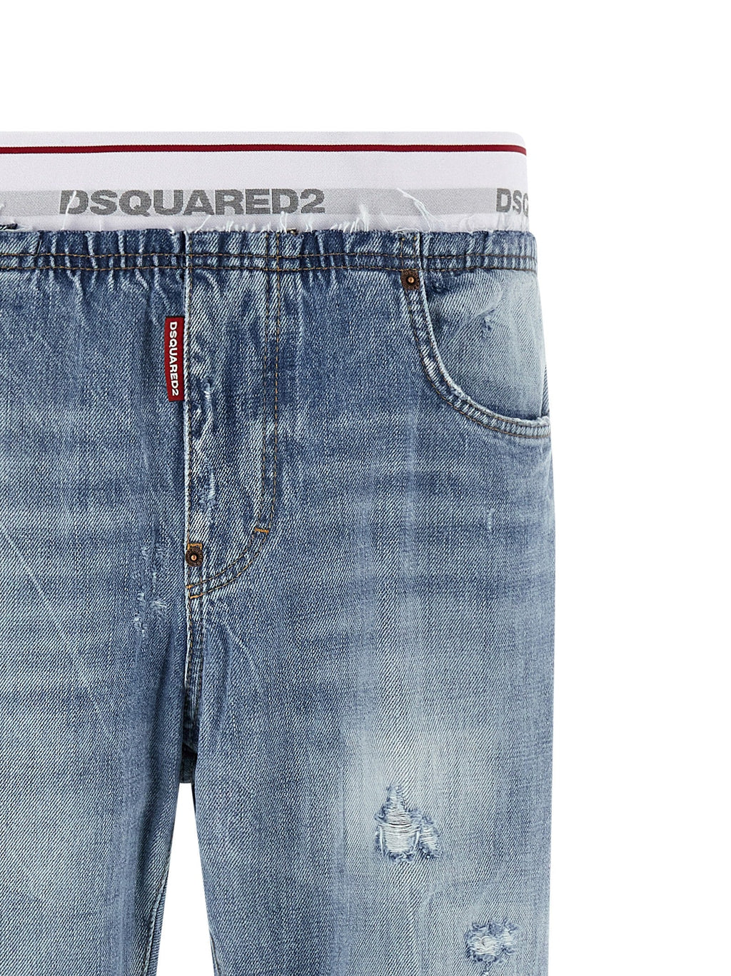 Dsquared² Blue Cotton Relaxed Fit Jeans