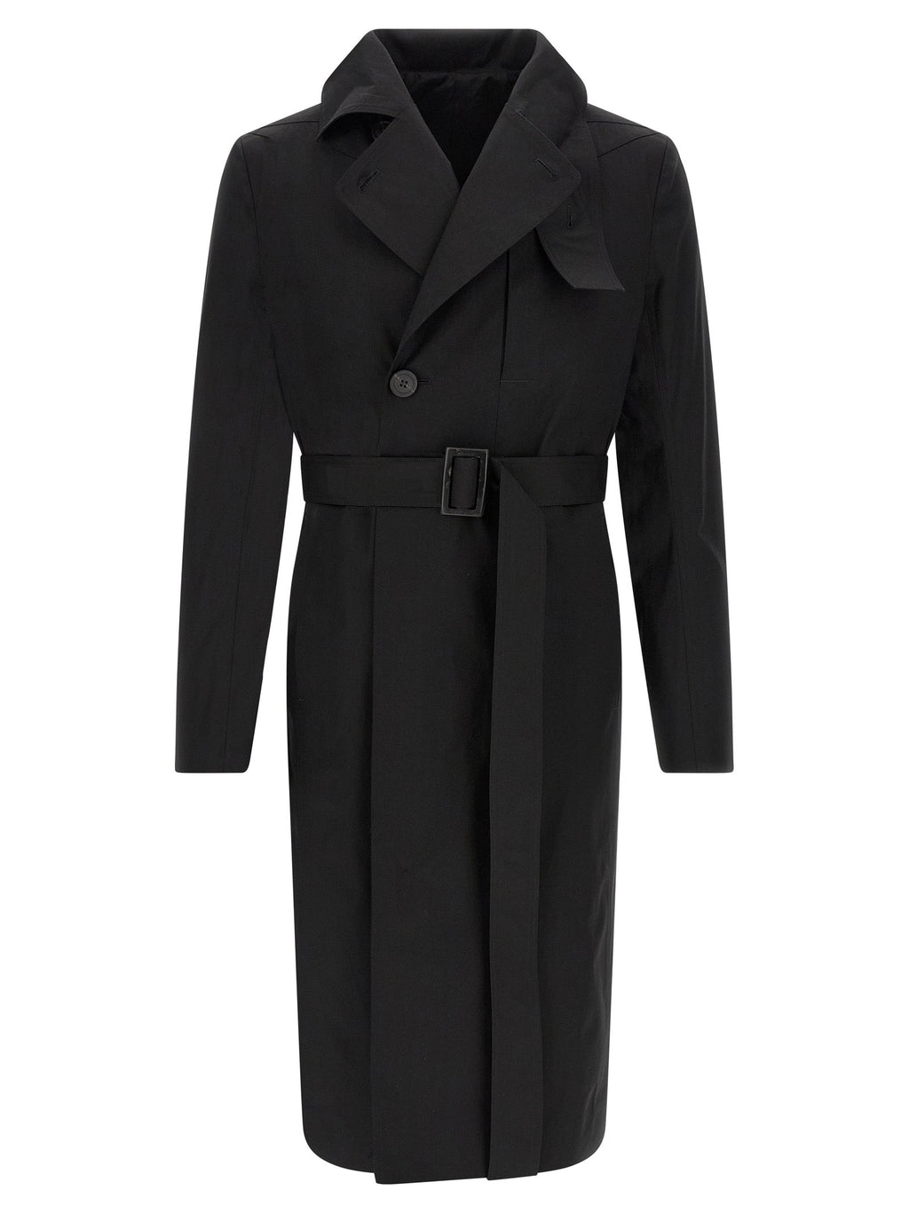 Rick Owens Black Cotton Coat