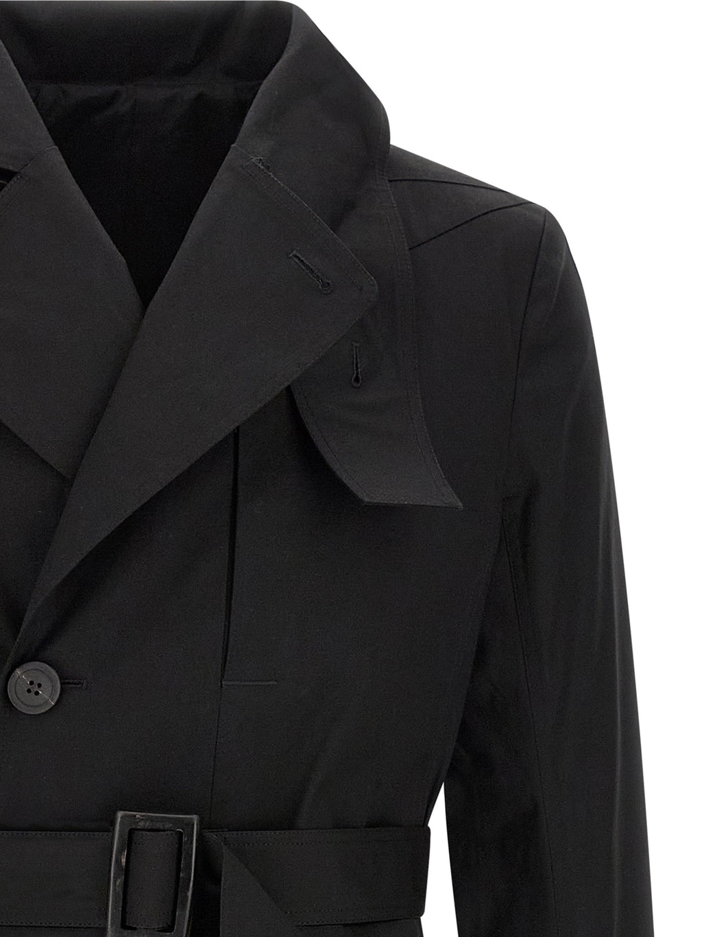 Rick Owens Black Cotton Coat