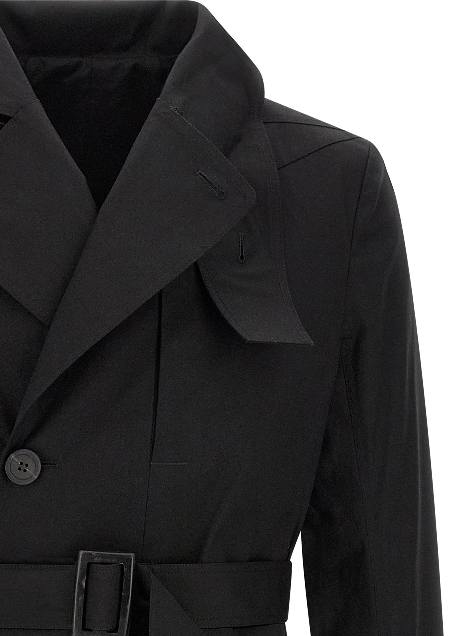 Rick Owens Black Cotton Coat