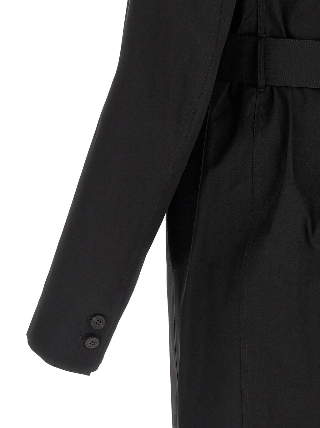Rick Owens Black Cotton Coat