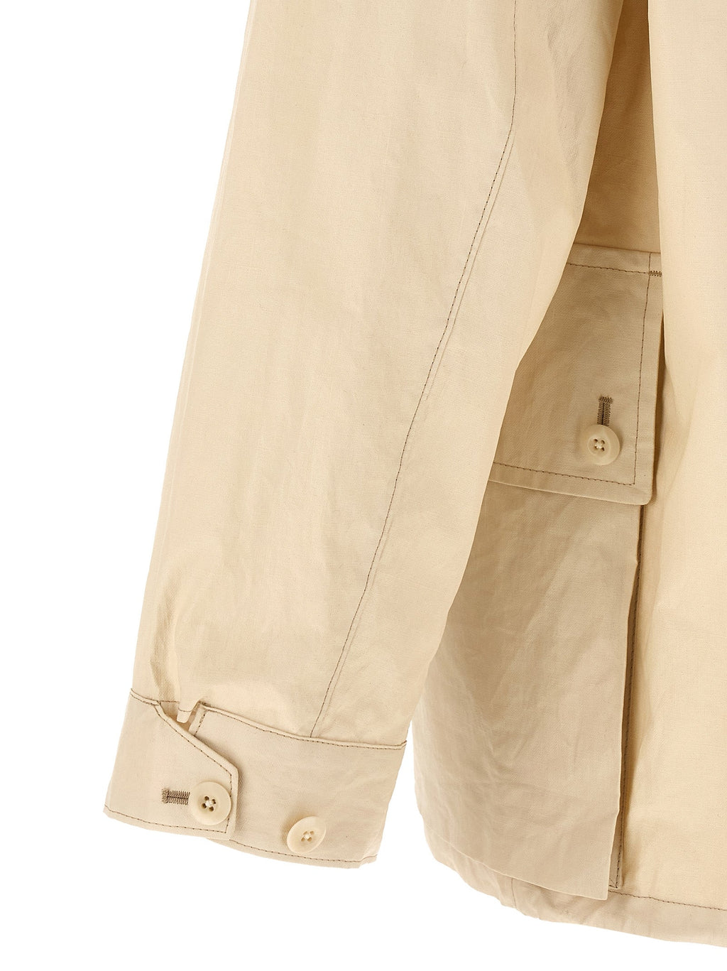 Lemaire Beige Linen Shell Jacket