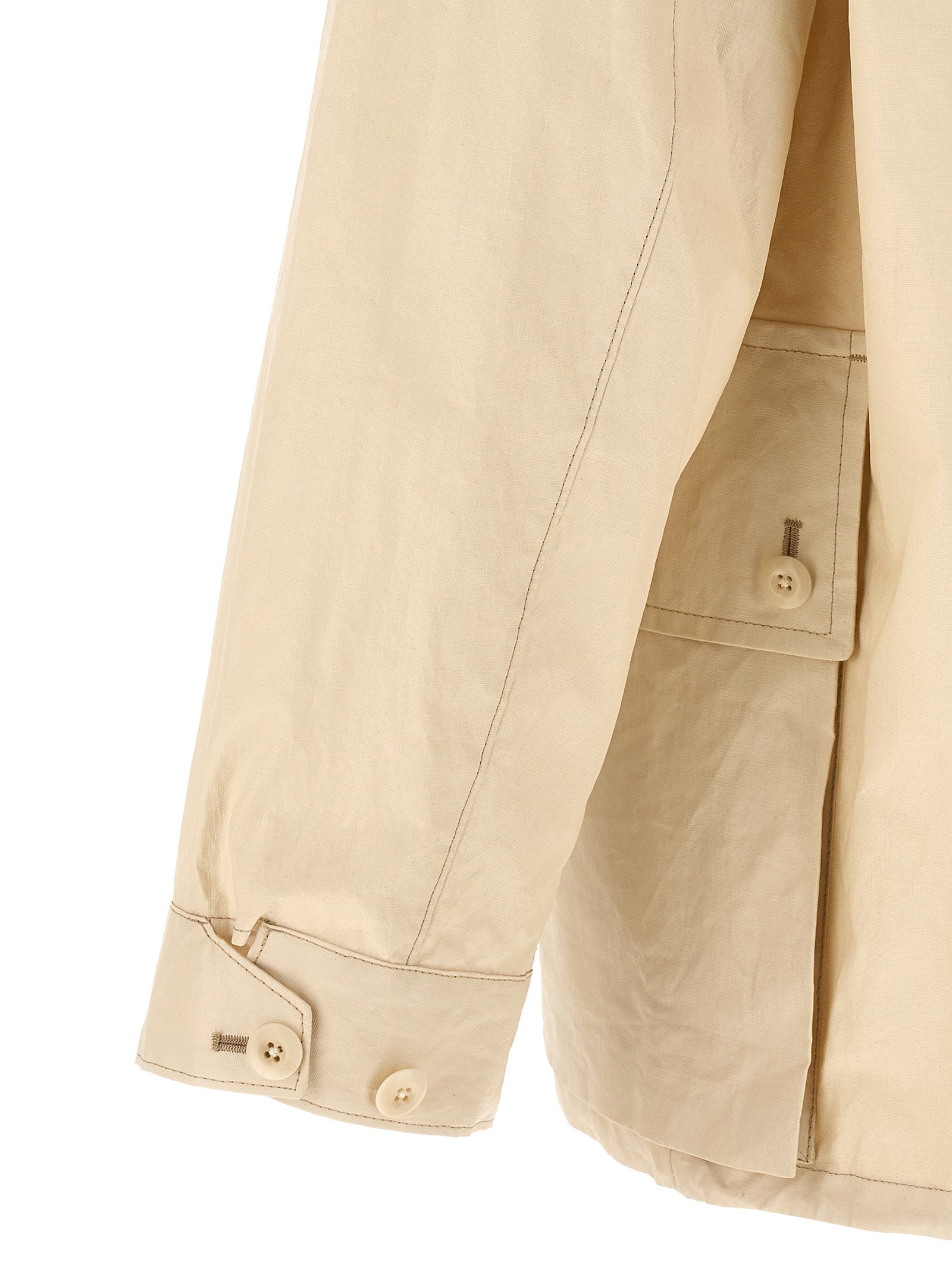 Lemaire Beige Linen Shell Jacket