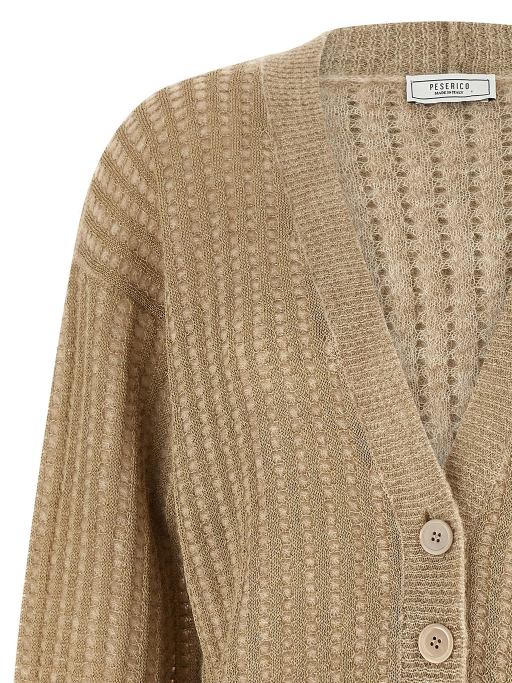 Peserico Beige Viscose Cardigan