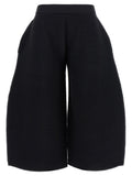 Issey Miyake Black Polyester Cropped Pants