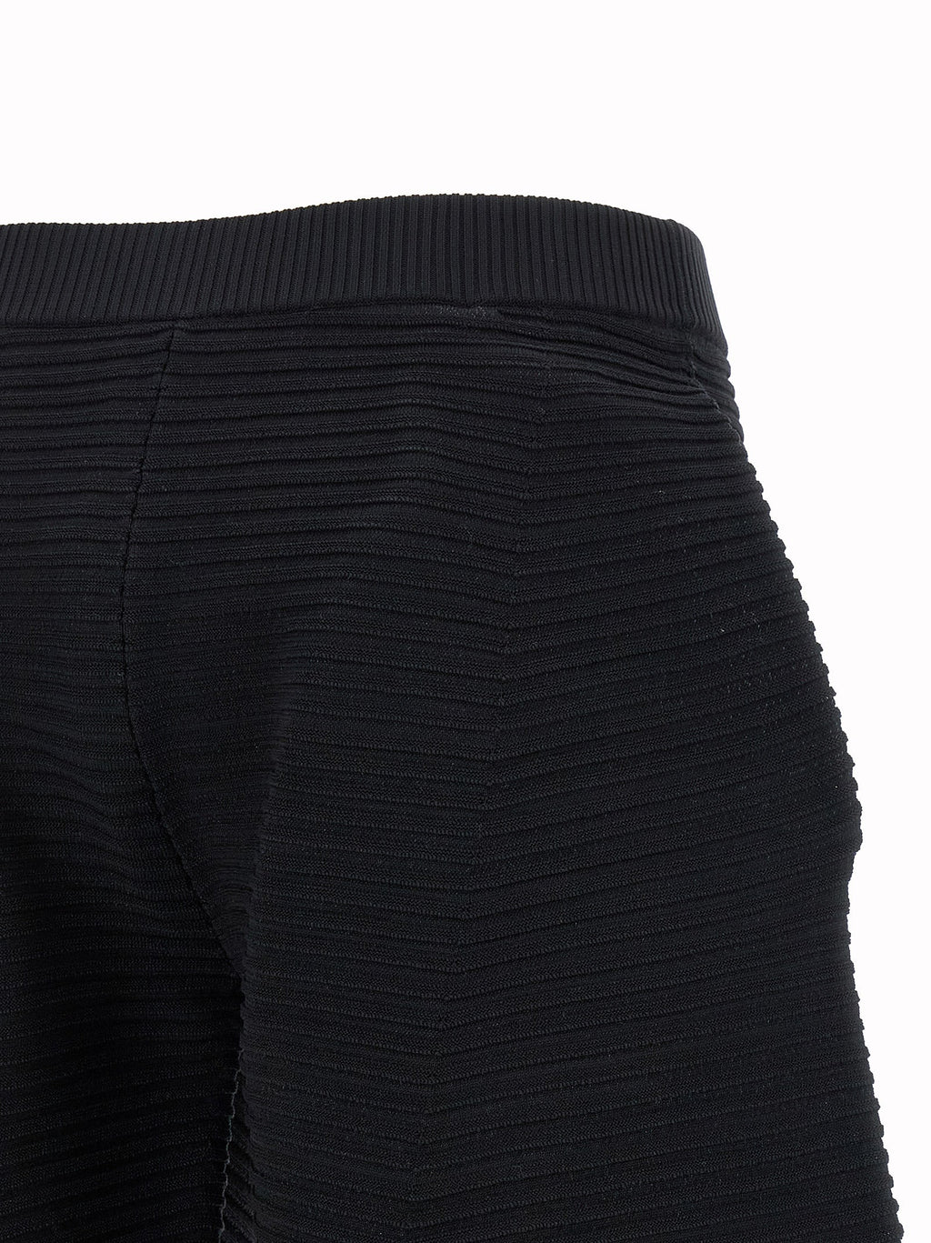 Issey Miyake Black Polyester Cropped Pants