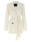 Kiton White Silk Blazer