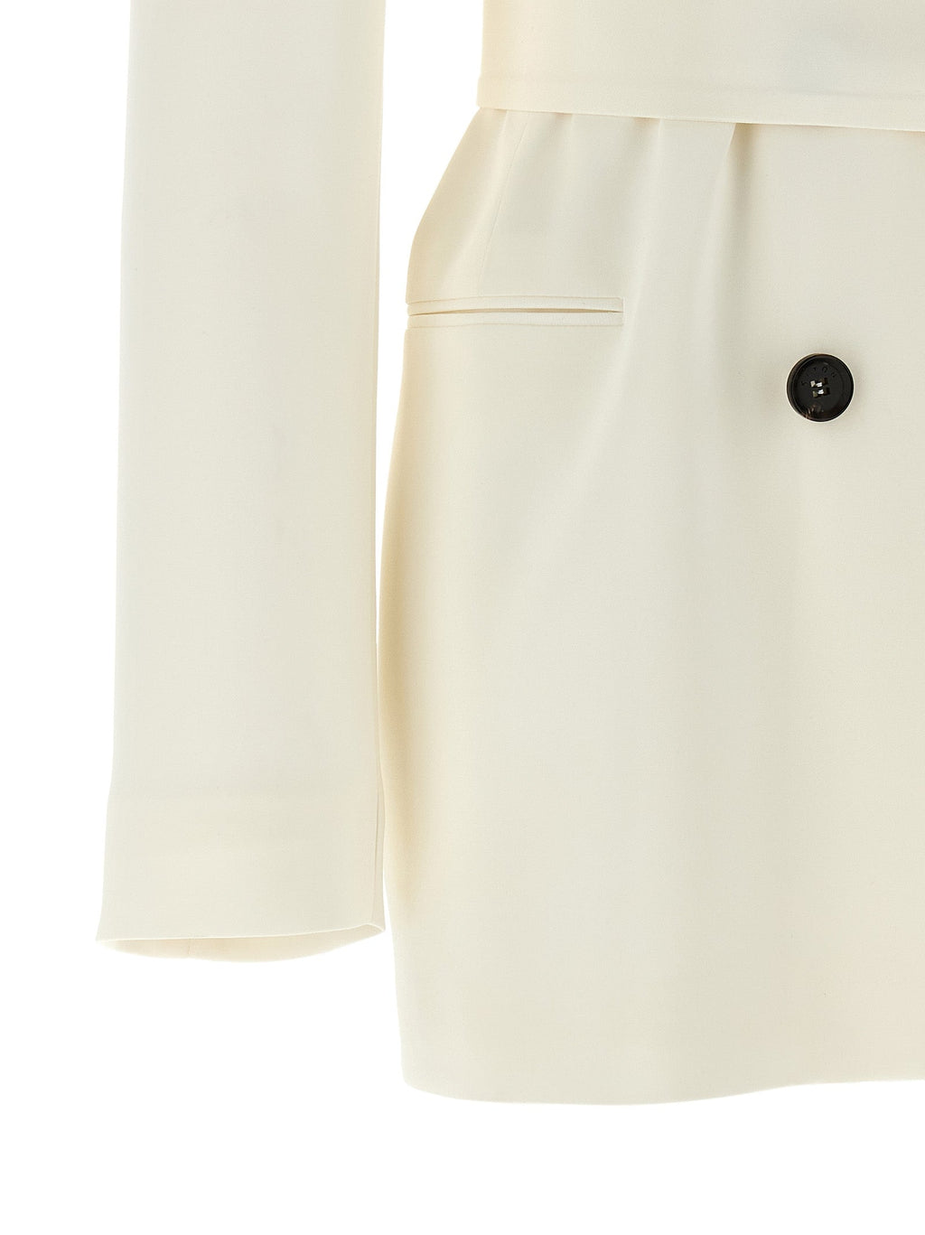 Kiton White Silk Blazer