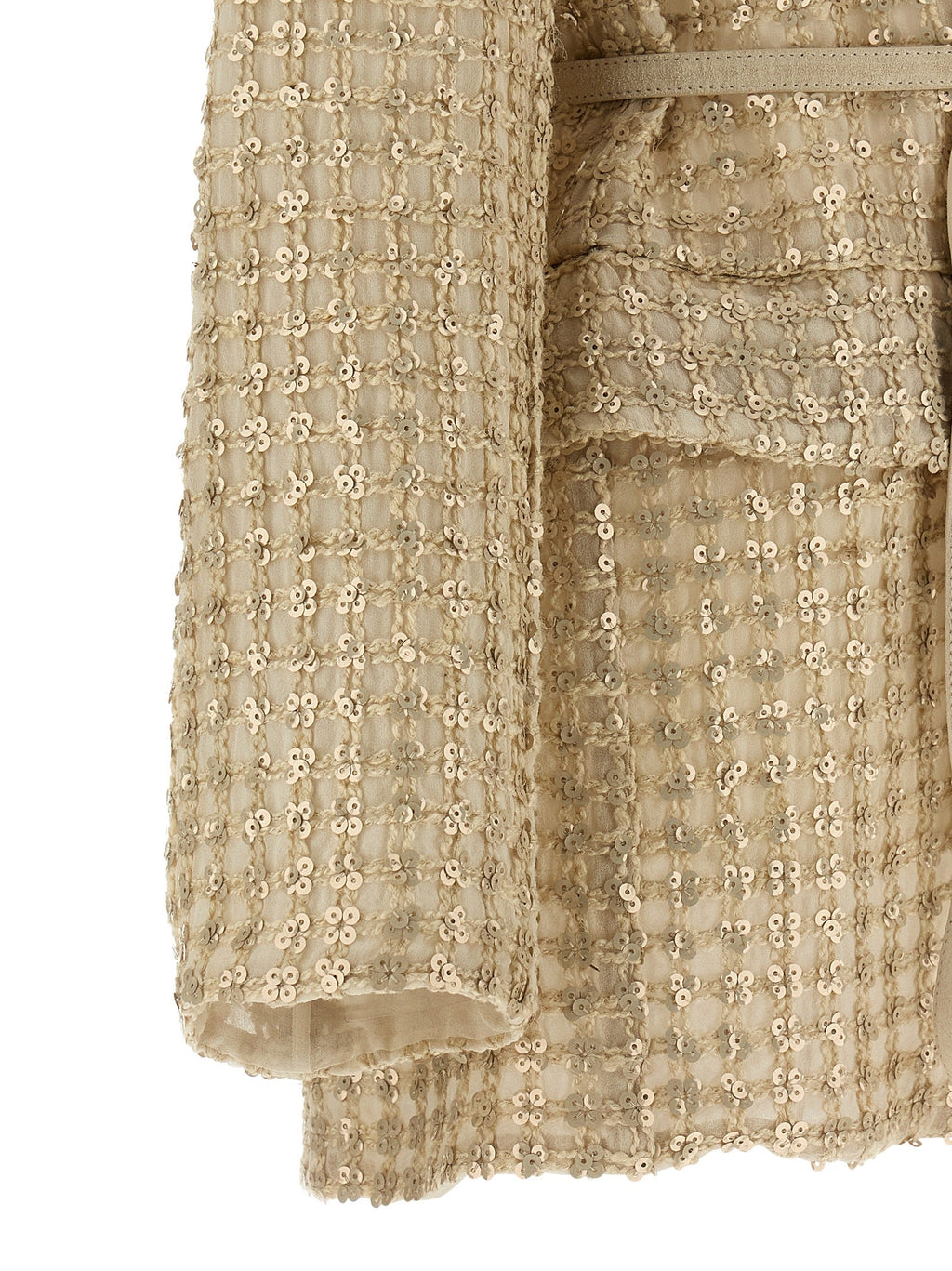 Brunello Cucinelli Beige Silk Blazer