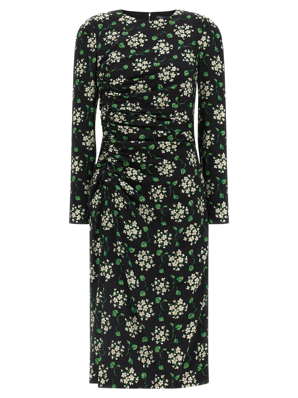 Dolce & Gabbana Black Synthetic Midi Dress