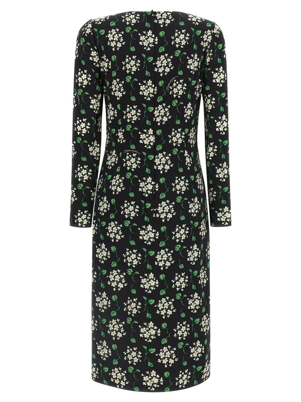 Dolce & Gabbana Black Synthetic Midi Dress