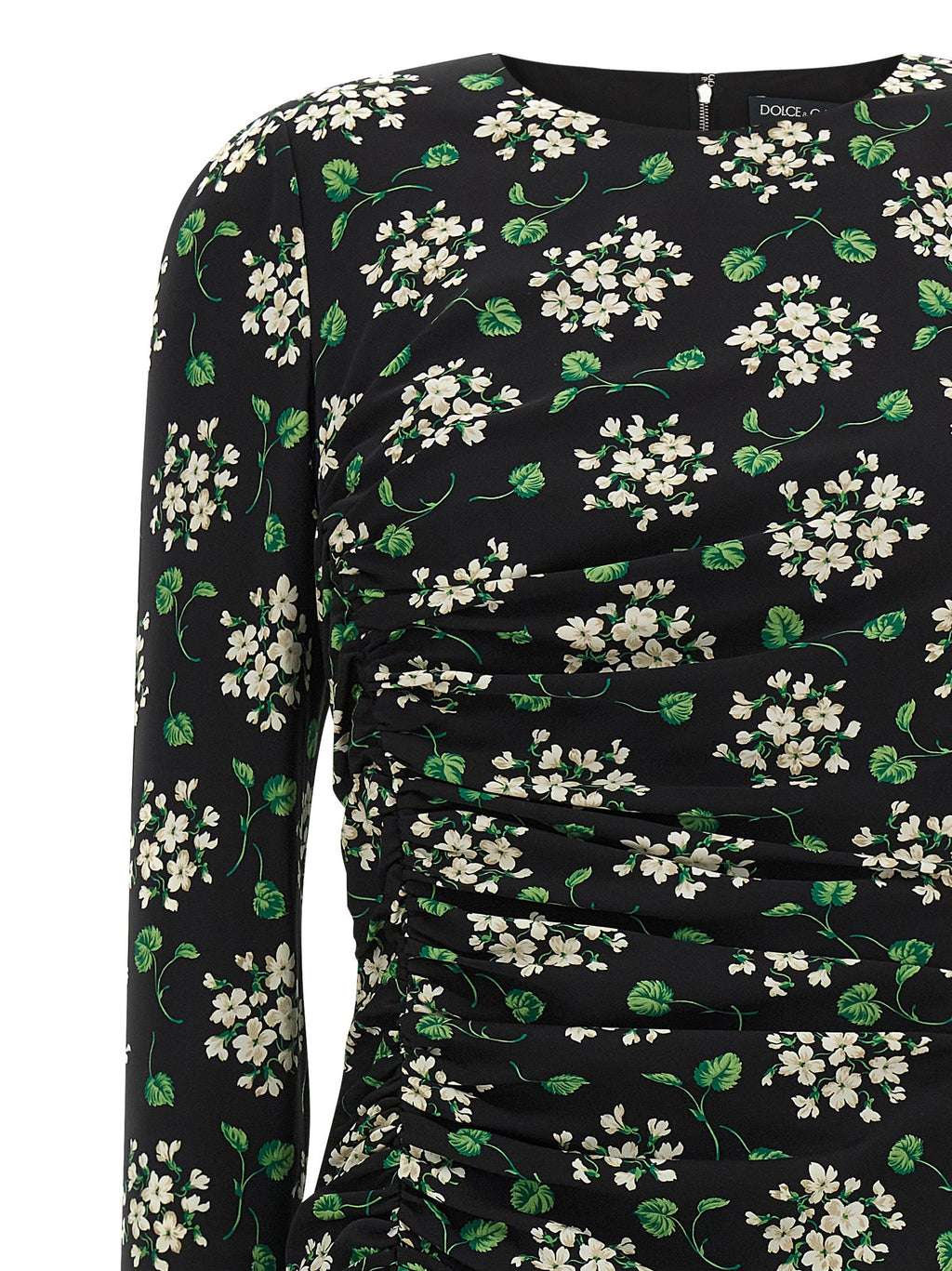 Dolce & Gabbana Black Synthetic Midi Dress