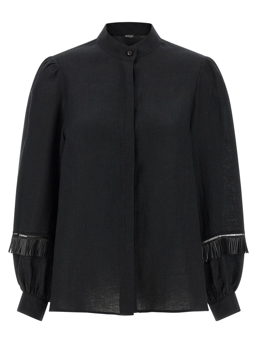 Kiton Black Linen Blouse