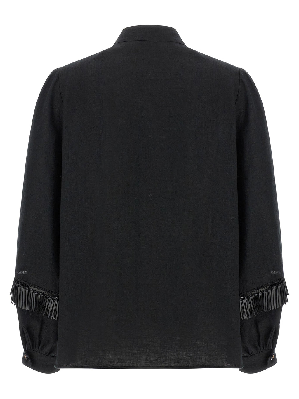 Kiton Black Linen Blouse