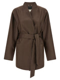 Kiton Brown Polyamide Blazer