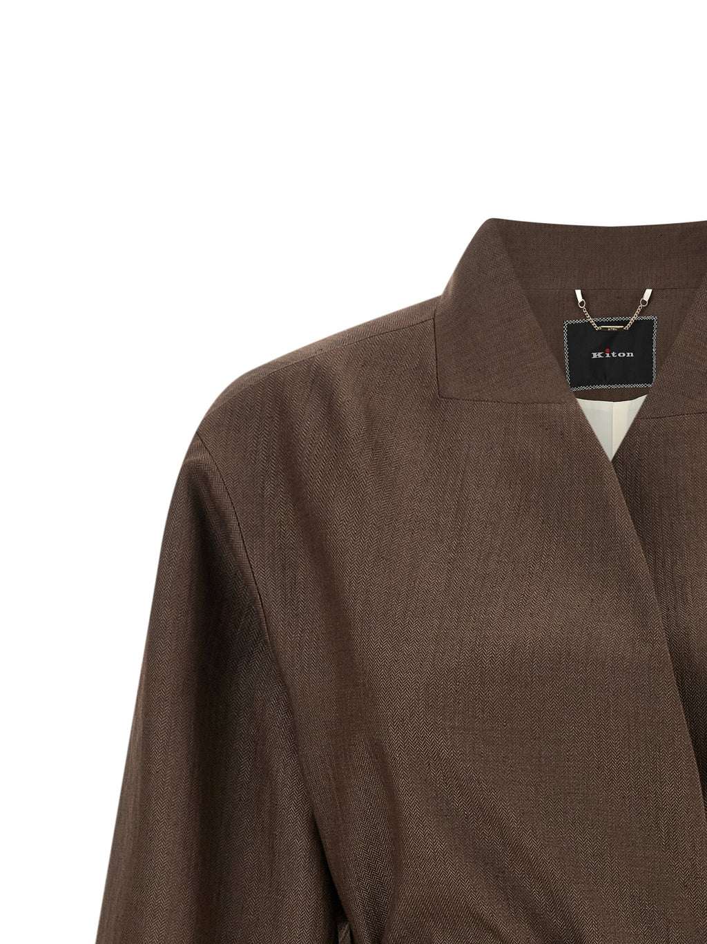 Kiton Brown Polyamide Blazer