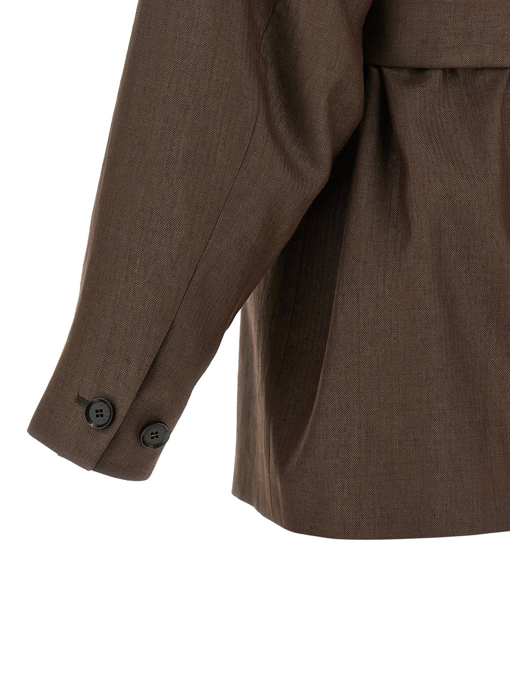 Kiton Brown Polyamide Blazer
