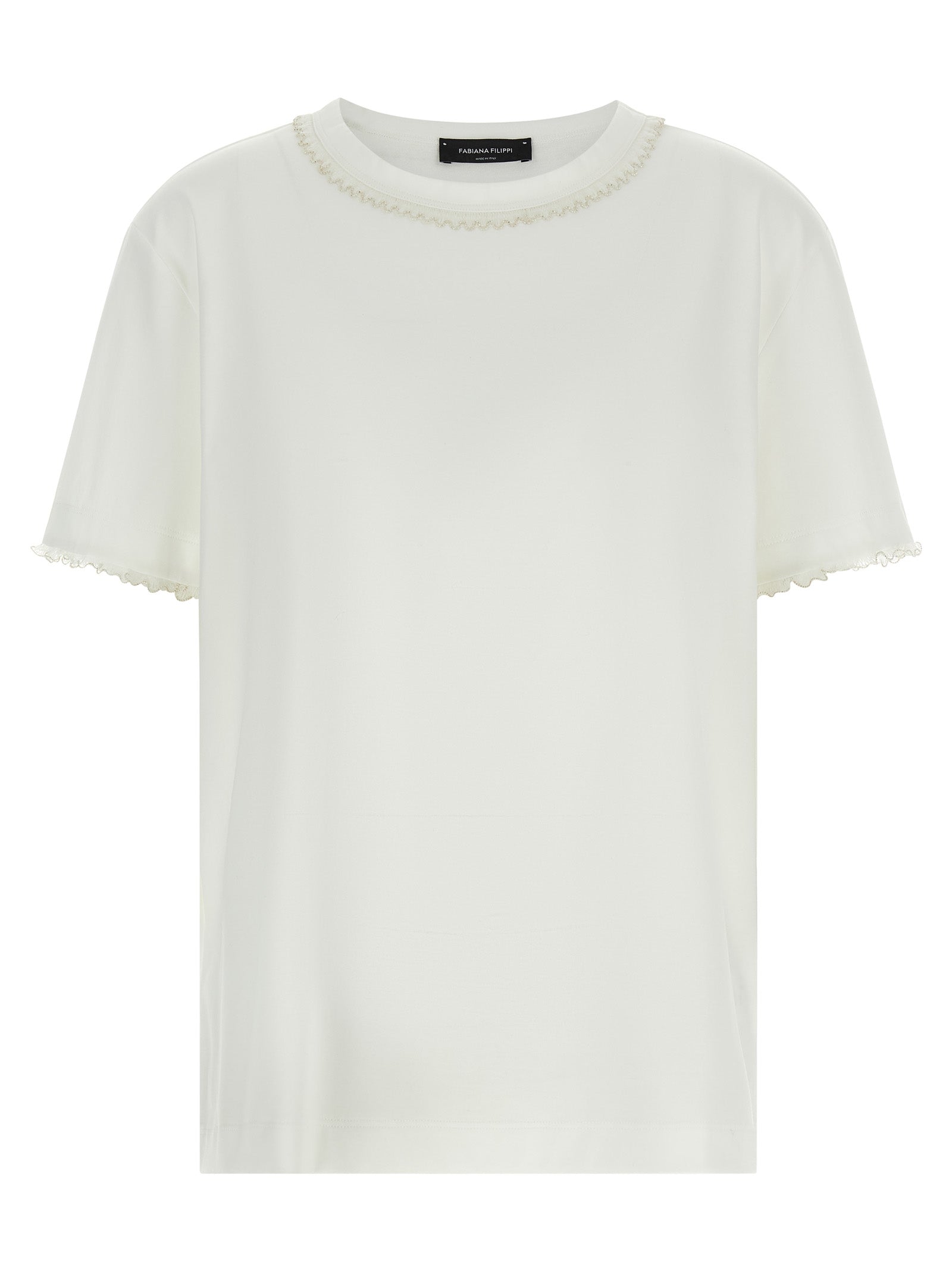 Fabiana Filippi White Cotton T-Shirt