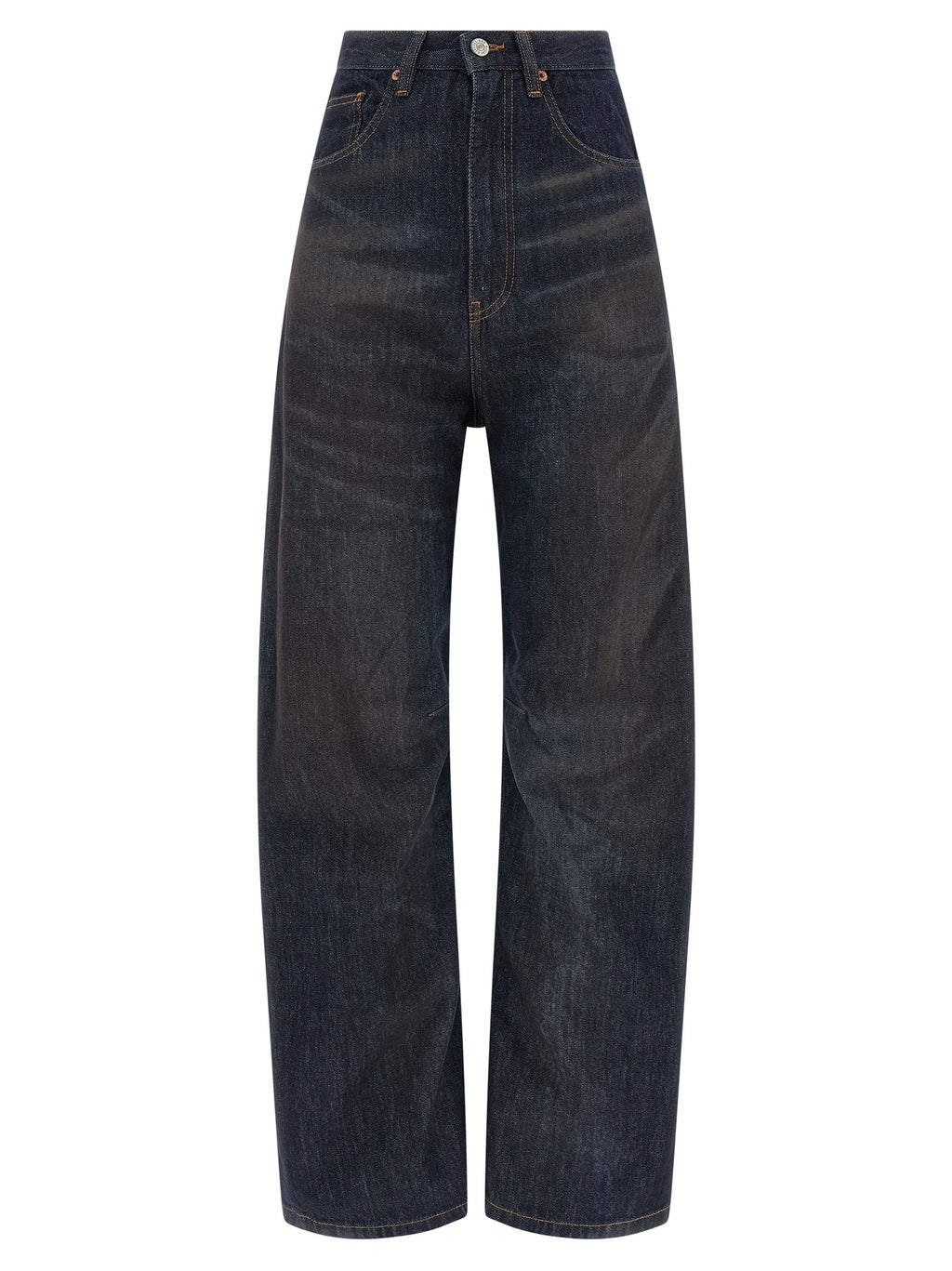 MM6 Maison Margiela Blue Cotton High-Waisted Jean