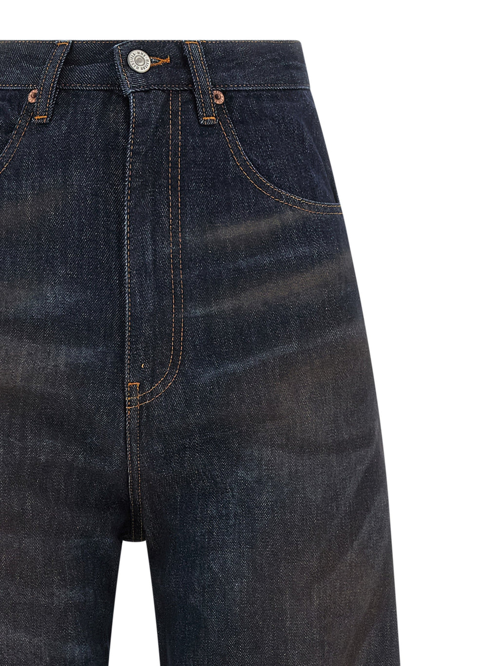 MM6 Maison Margiela Blue Cotton High-Waisted Jean
