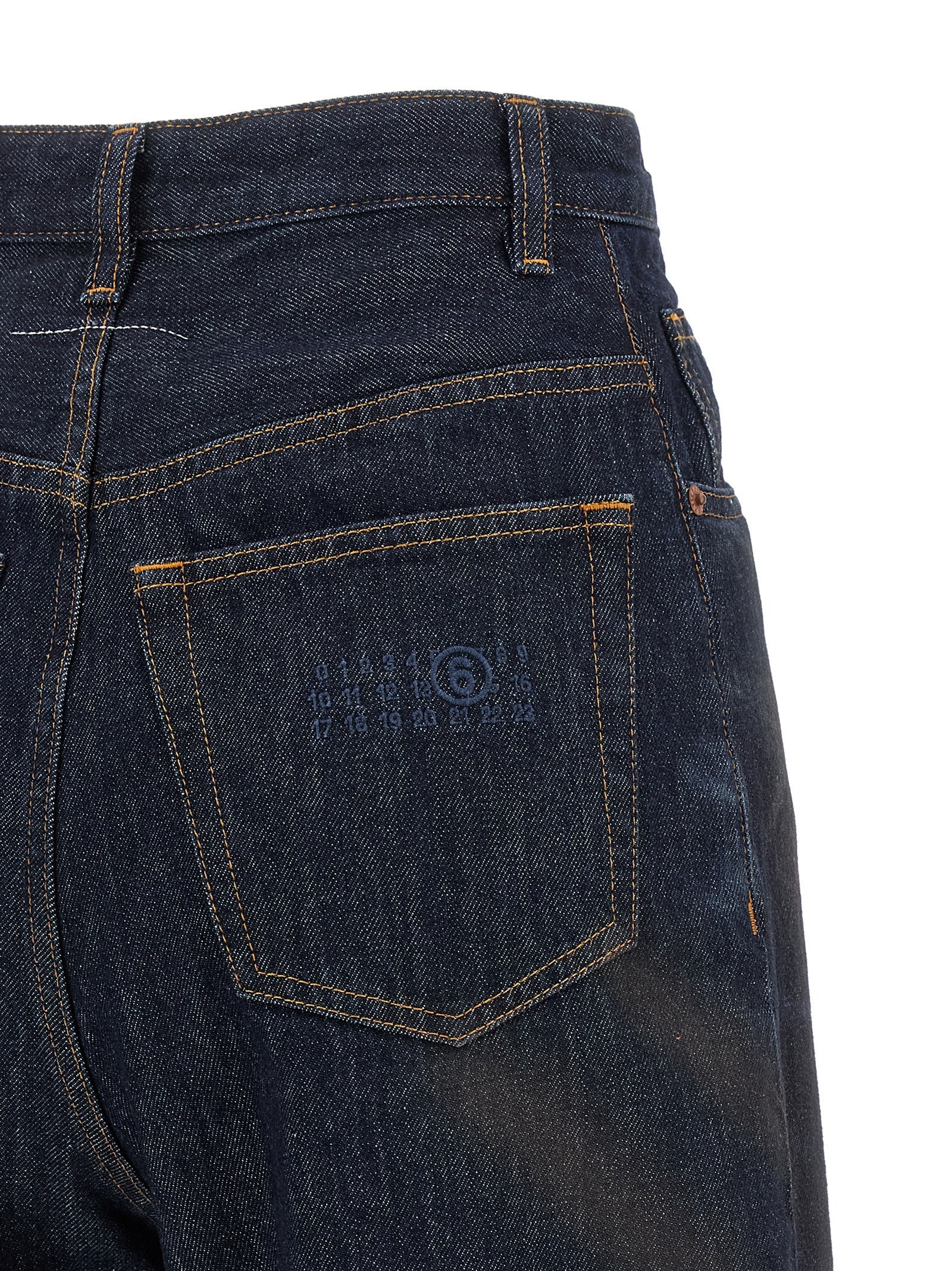 MM6 Maison Margiela Blue Cotton High-Waisted Jean