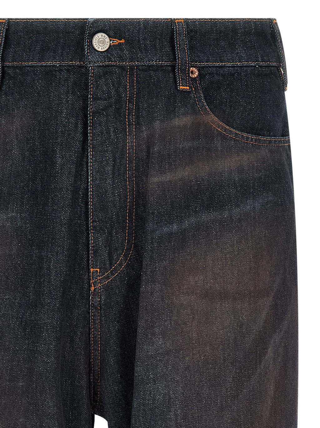 MM6 Maison Margiela Blue Cotton Straight-Leg Jeans
