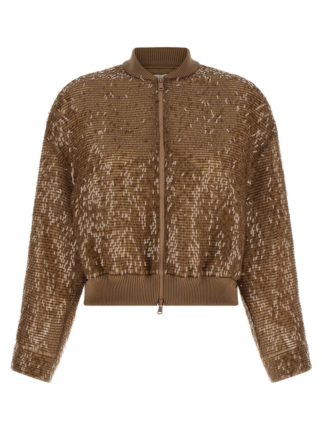 Brunello Cucinelli Brown Silk Cardigan