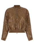 Brunello Cucinelli Brown Silk Cardigan