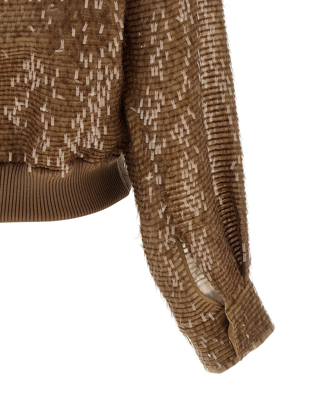 Brunello Cucinelli Brown Silk Cardigan