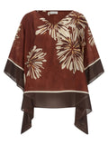 Brunello Cucinelli Bordeaux Silk Blouse